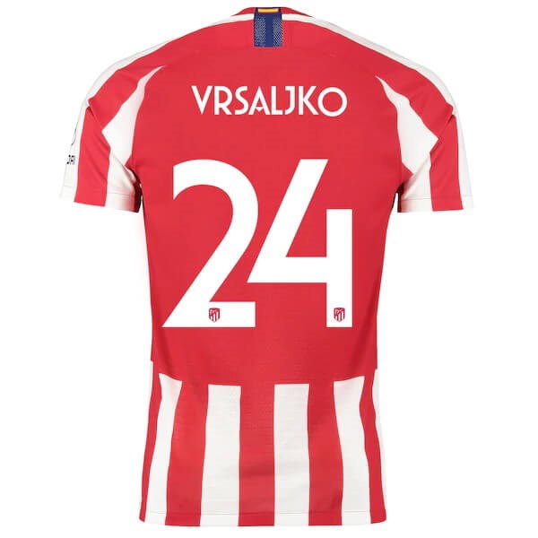 Tailandia Replicas Camiseta Atletico Madrid NO.24 Vrsaljko 2019/20 Rojo